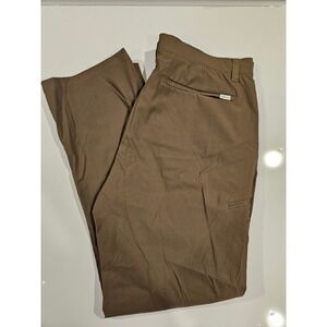 ORVIS Mens 40x32 Brown Nylon Spandex Cargo Pocket Zip Outdoor Pants